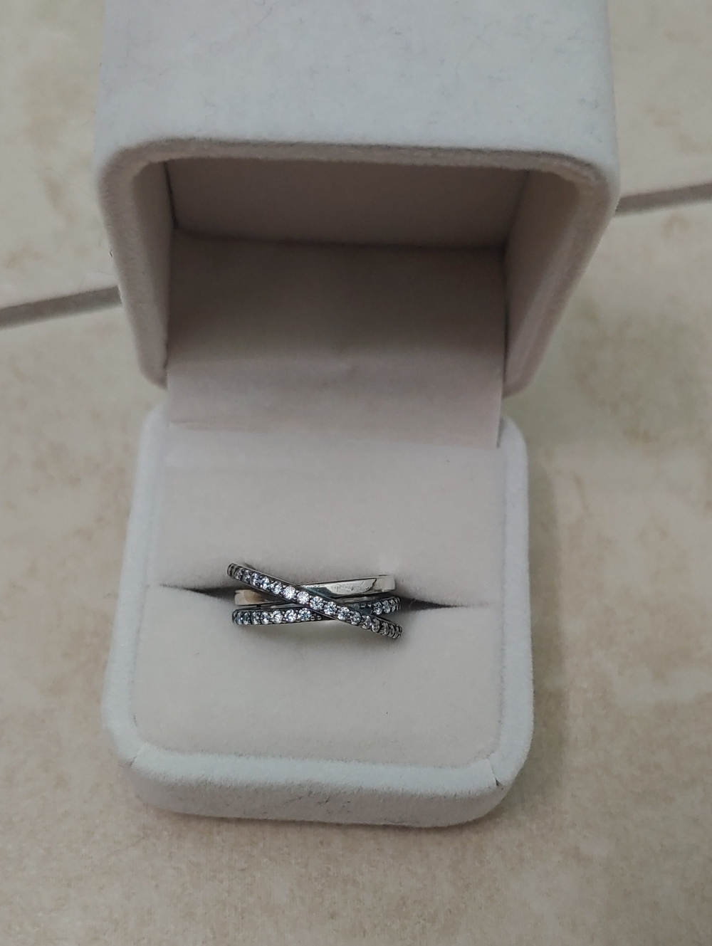 Sterling Silver Interlaced Ring  Women's Size 6
